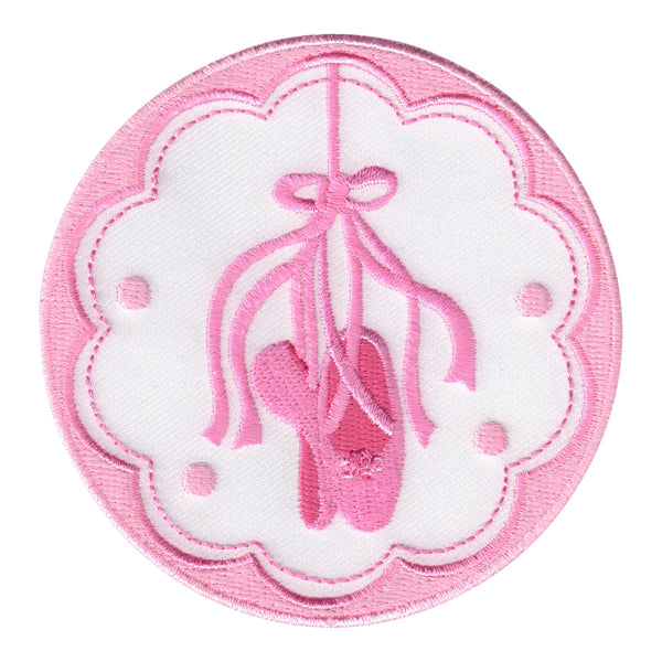 Ballet Slippers Iron-On Embroidered Appliqué Patch for Kids