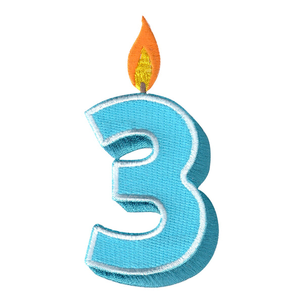 birthday number 3 iron on patch birthday number appliques