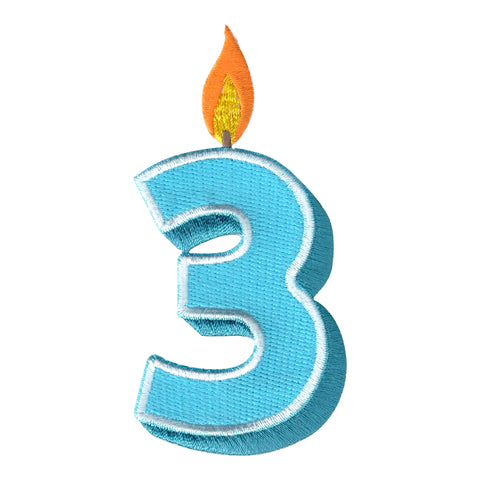 birthday number 3 iron on patch birthday number appliques