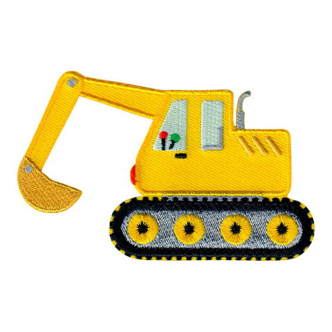 Digger patch excavator embroidered applique construction vehicle patches