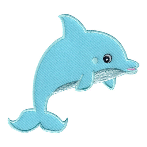 Dolphin Patch Iron On Embroidered Applique for kids children