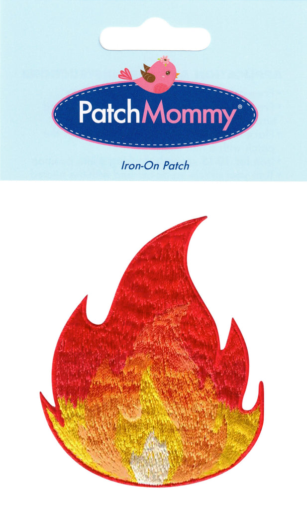 Fire iron on patch flame iron on applique