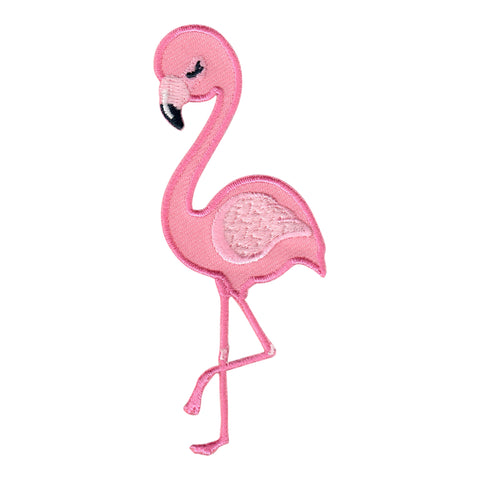 Flamingo Iron-On Patch- Embroidered Sew On Appliqué for Kids