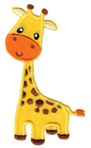 Giraffe iron on patch and embroidered sew on applique for kids 