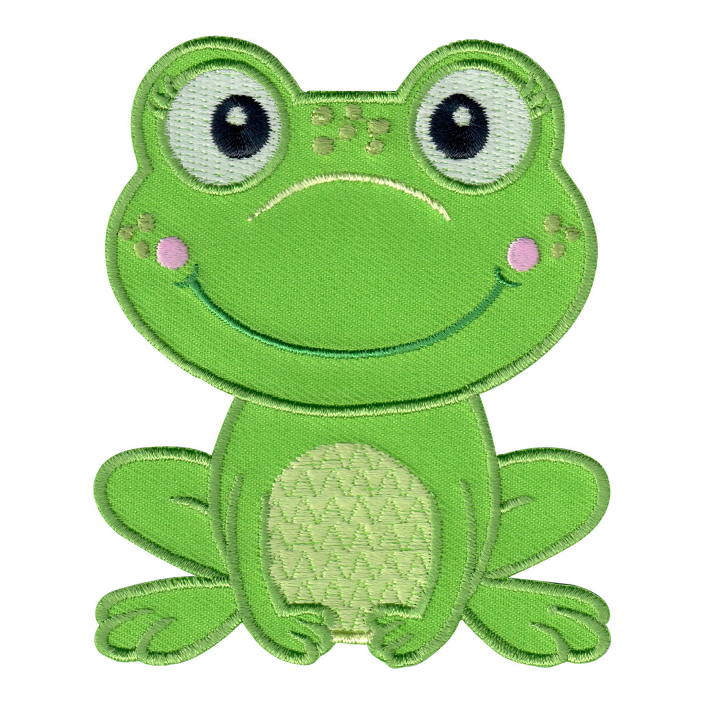 Girl Frog Iron-On Embroidered Appliqué Patch for Kids