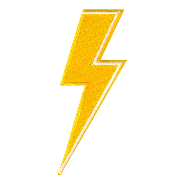Lightning bolt patch high voltage thunder