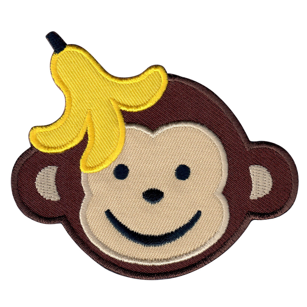 Boy Monkey Iron-On Patch and embroidered sew on applique for kids 