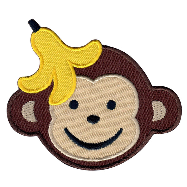 Boy Monkey Iron-On Patch and embroidered sew on applique for kids 