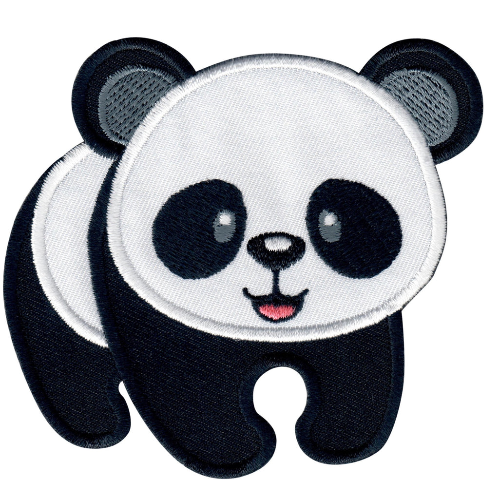 Panda Iron On Patch - Embroidered Sew On Applique | PatchMommy®