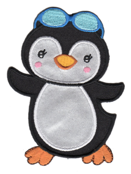 Penguin Iron-On Patch and Embroidered Sew On Appliqué for Kids