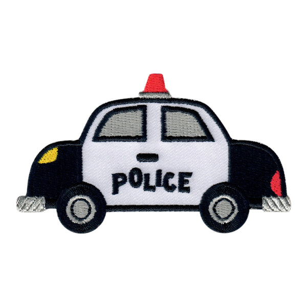 Police Car Iron On Patch and Embroidered Sew On Applique for kids