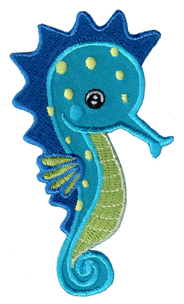 Seahorse Iron-On Patch and Embroidered Sew On Applique for Patch for Kids Clothing