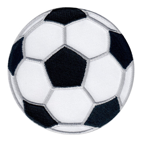 Soccer Ball Iron-On Patch- Embroidered Sew On Appliqué  for Kids