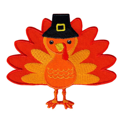 Thanksgiving Turkey Iron-On Embroidered Appliqué Patch for Kids