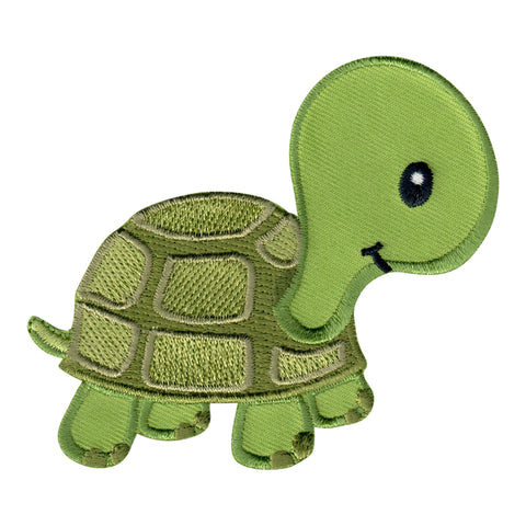 Turtle Iron-On Patch and Embroidered Sew On Applique for Kids Clothing
