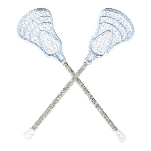 Lacrosse patch embroidered lacrosse sticks applique sports