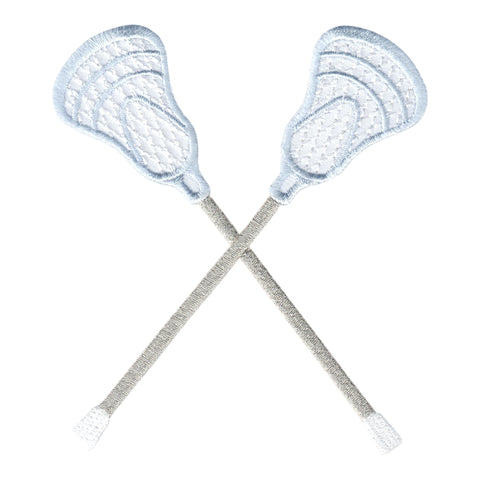 Lacrosse patch embroidered lacrosse sticks applique sports